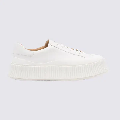 JIL SANDER JIL SANDER WHITE LEATHER SNEAKERS