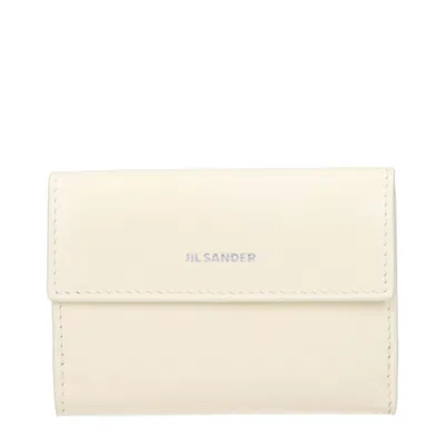 Jil Sander White Leather Wallet