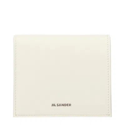 Jil Sander White Leather Wallet