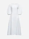 Jil Sander Women White Linen Midi Dress