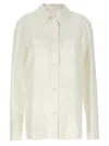 Jil Sander Linen Shirt With Chest Pockets And Long Sleeves In White