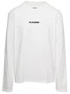 Jil Sander Logo-printed Long-sleeved T-shirt In White