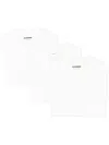 Jil Sander White Logo Pack Of 3 Organic Cotton T-shirt In White