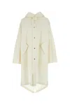 Jil Sander Adjustable Hemline Cotton Parka In White