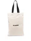 Jil Sander Man Shoulder Bag Ivory Size - Textile Fibers, Soft Leather In White