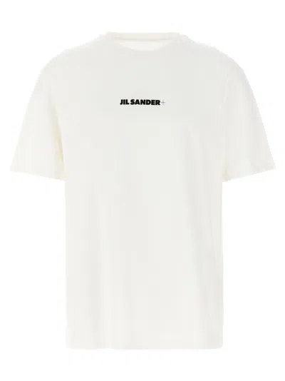 JIL SANDER WHITE LOGO PRINT T-SHIRT