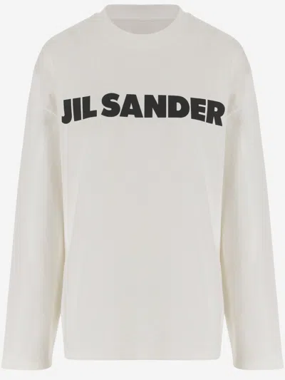 Jil Sander White Logo-print T-shirt