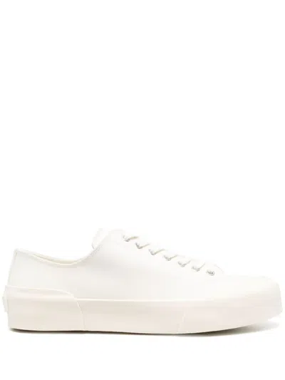 JIL SANDER WHITE LOGO SNEAKERS