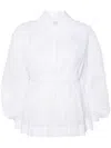Jil Sander White Long-sleeve Cotton Blouse In White