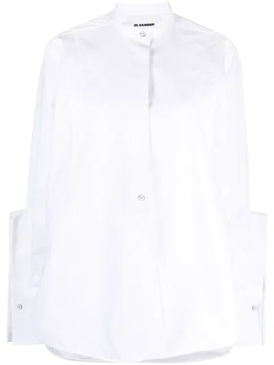 Jil Sander White Long-sleeve Cotton Shirt