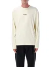 Jil Sander White Logo T-shirt In Neutral