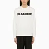 Jil Sander Crew Neck Long Sleeves T-shirt With Ribbed Collar And Printed Logo On The Front Clothing