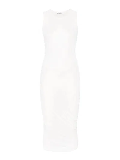 Jil Sander White Midi Dress
