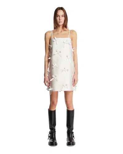 Jil Sander White Mini Dress With Bows
