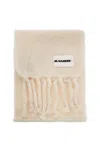 Jil Sander Long Mohair Scarf For In White