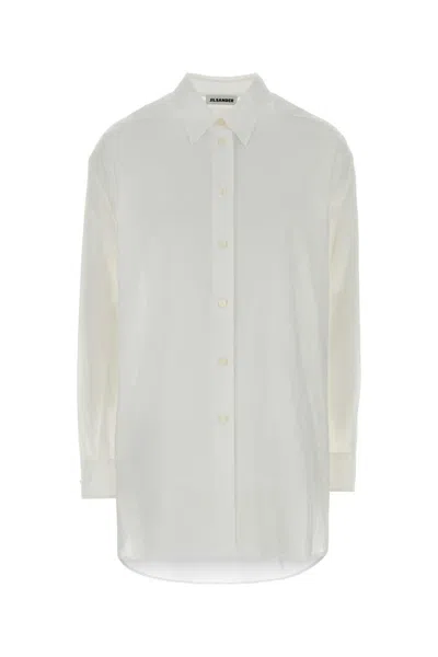 Jil Sander Muslin Shirt In White