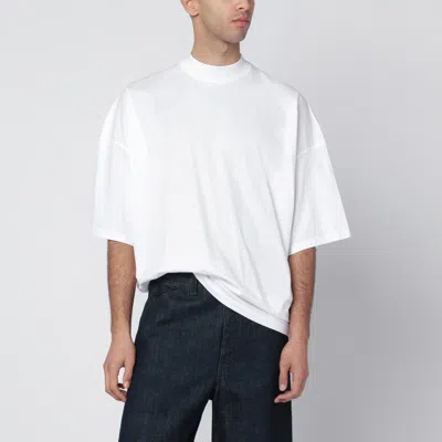 Jil Sander Mock-neck Oversized T-shirt In White