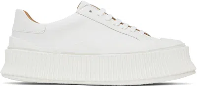 JIL SANDER WHITE PLATFORM SNEAKERS