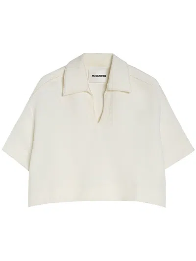 JIL SANDER WHITE POLO T-SHIRT