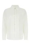 Jil Sander Buttoned Cuff Long Sleeve Top In White
