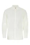 Jil Sander Structured Poplin Shirt With Long Sleeves In 100