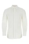 Jil Sander Structured Poplin Shirt With Long Sleeves In White