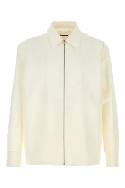 Jil Sander White Poplin Shirt In Neutral