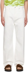 Jil Sander White Twisted Jeans In 102 - Natural