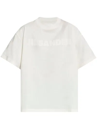 Jil Sander White Short-sleeve T-shirt With Logo