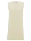 Jil Sander Sleeveless Round Neck A-line Dress In White