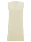 Jil Sander Sleeveless Round Neck A-line Dress In White