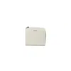 Jil Sander White Small Leather Zip Around Wallet