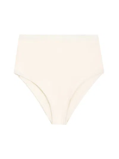 JIL SANDER WOMEN WHITE SOLID BIKINI BOTTOM SWIMWEAR, S LUXURY SWIMWEAR FOR WOMEN DARVEYS