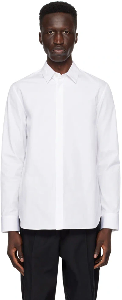 Jil Sander White Spread Collar Shirt In 100 White