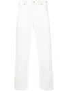 Jil Sander White Straight Jeans With Classic Five-pocket Design In White