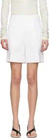 Jil Sander White Straight Leg Shorts In White