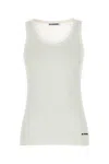 Jil Sander Plus Logo-print Scoop-neck Tank Top In White