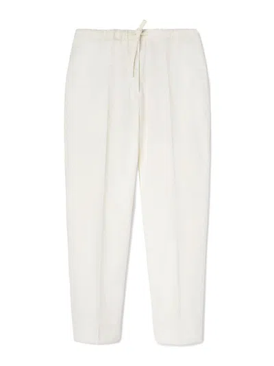 Jil Sander White Trousers In Blanco