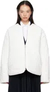 Jil Sander White Vented Down Jacket In 100 Optic White