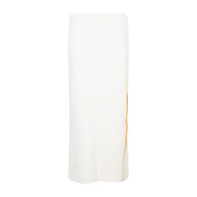 JIL SANDER JIL SANDER WHITE VISCOSE SKIRT