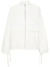 Jil Sander Logo-patch Canvas Cargo Jacket In White