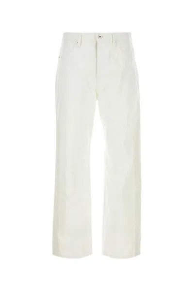 JIL SANDER WHITE WIDE LEG JEANS
