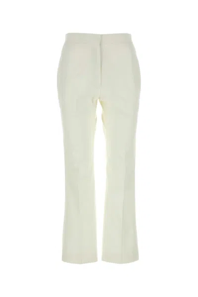JIL SANDER WHITE WIDE LEG PANT
