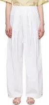 Jil Sander Poplin Cotton Trousers In 100 Optic White