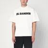 Jil Sander Logo T-shirt By . The Brand Presents A Minimalist Style That Is Appreciated Wor In White
