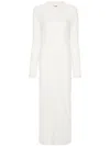 Jil Sander Gestricktes Maxikleid In 106 Eggshell