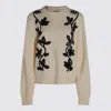Jil Sander Floral Embroidered Virgin Wool Blend Sweater