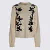 Jil Sander Floral Embroidered Virgin Wool Blend Sweater