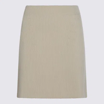 Jil Sander White Wool Mini Skirt