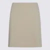 Jil Sander Ribbed Texture Elastic Waistband Skirts In Neutral